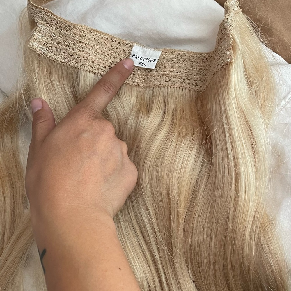 Halo 16” Ring Hair Blonde Doulbe Drawn, 140g #60, Human Hair